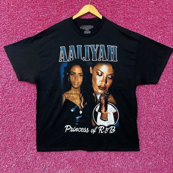 Aaliyah Princess of RnB Vtg Style Tee XL - Picture 1 of 4